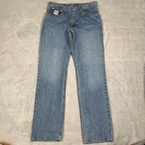 Cinch White Label Mens 36x36 Blue Straight Leg Western Denim Jeans Rodeo Cowboy